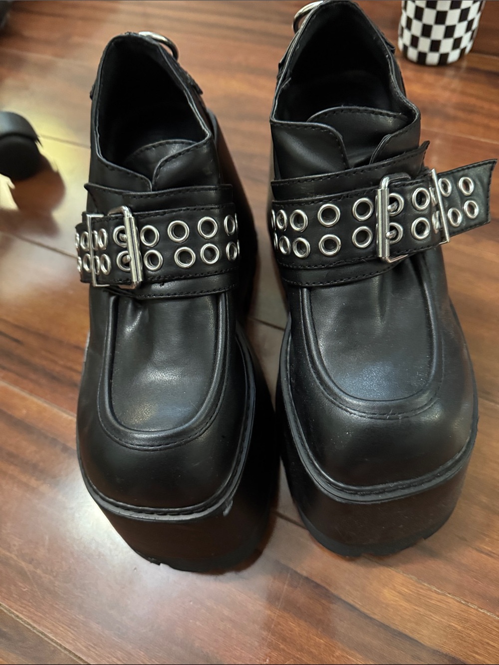 Current Mood Platform Lug Sole Mary Jane Shoes - Black - Picture 2 of 5